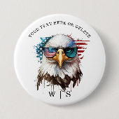 Bald Eagle modernes und einzigartiges nationales S Button (Vorderseite)