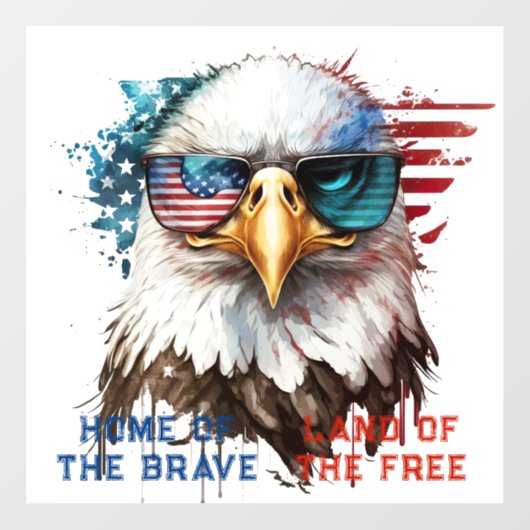 Bald Eagle modernes und einzigartiges nationales S Fensteraufkleber (Blatt)