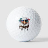Bald Eagle modernes und einzigartiges nationales S Golfball (Vorderseite)