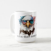 Bald Eagle modernes und einzigartiges nationales S Kaffeetasse (Vorderseite Links)