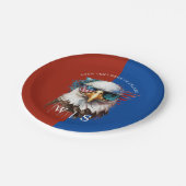 Bald Eagle modernes und einzigartiges nationales S Pappteller (Schrägansicht)