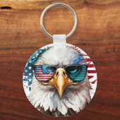 Bald Eagle modernes und einzigartiges nationales S Schlüsselanhänger (Rückseite)