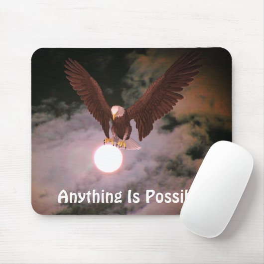 Bald Eagle Moon Möglich Inspiration Mousepad (Mit Mouse)