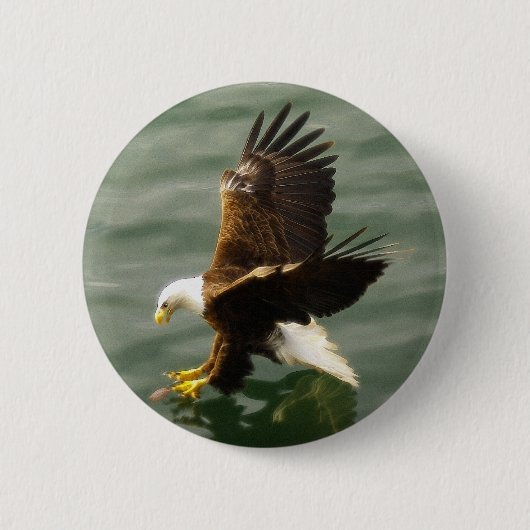 Bald Eagle Motivierend Geschenk Button (Vorderseite)