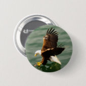 Bald Eagle Motivierend Geschenk Button (Vorne & Hinten)