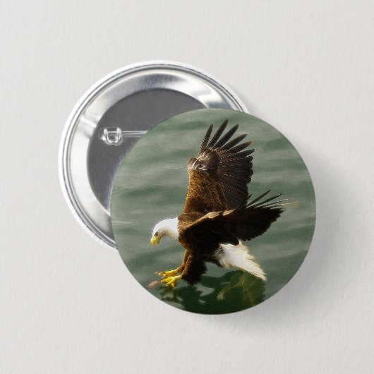 Bald Eagle Motivierend Geschenk Button (Vorne & Hinten)