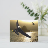 Bald Eagle Motivierend Geschenke Postkarte (Stehend Vorderseite)
