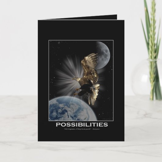 Bald Eagle Motivierend Grußkarte Karte (Vorderseite)
