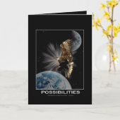 Bald Eagle Motivierend Grußkarte Karte (Gelbe Blume)