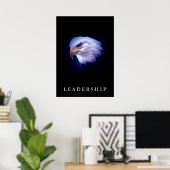Bald Eagle Motivierend Leadership Vertical Poster (Heimbüro)