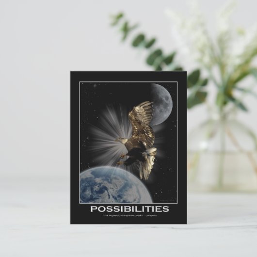 Bald Eagle Motivierend Postkarten (Stehend Vorderseite)