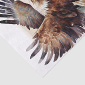 Bald Eagle Mountain River Wasserfarbe Seidenpapier (Detail)