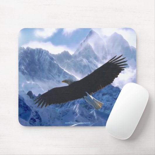BALD EAGLE & Mountains Wilderness Mousepad (Mit Mouse)
