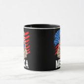 Bald Eagle Mullet 4th Of July American Flag Tasse (Zentrum)