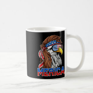 Bald Eagle Mullet Merica American Flag Patriotic 4 Kaffeetasse
