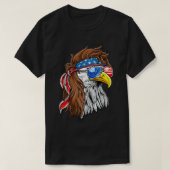 Bald Eagle Mullet Merica American Flag Patriotic 4 T-Shirt (Design vorne)