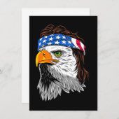 Bald Eagle Mullet USA Einladung (Vorne/Hinten)