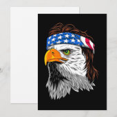 Bald Eagle Mullet USA Feiertagskarte (Vorne/Hinten)