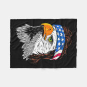 Bald Eagle Mullet USA Fleecedecke (Vorderseite (Horizontal))