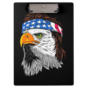 Bald Eagle Mullet USA Klemmbrett