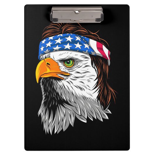 Bald Eagle Mullet USA Klemmbrett (Vorderseite)