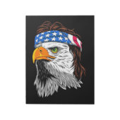 Bald Eagle Mullet USA Notizblock (Rotiert)