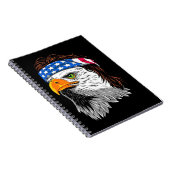 Bald Eagle Mullet USA Notizblock (Rechte Seite)