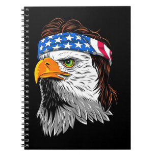 Bald Eagle Mullet USA Notizblock