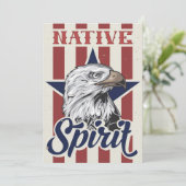 Bald Eagle Native Spirit Save The Date (Stehend Vorderseite)