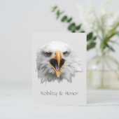Bald Eagle Nobility & Honor anpassbar Postkarte (Stehend Vorderseite)