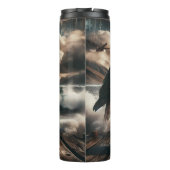 Bald Eagle oberhalb der Stormy Coast Thermosbecher (Rückseite)