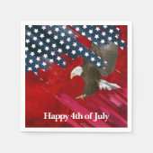Bald Eagle on American Flag Abstract Serviette (Vorderseite)
