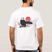 Bald Eagle on Cherry Blossom with Mount Fuji T-Shirt (Rückseite)