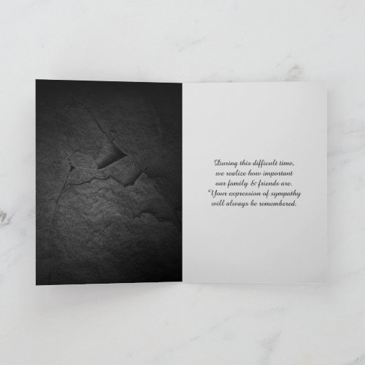 Bald Eagle On Flag Beileid vielen Dank Karte (Innenseite)