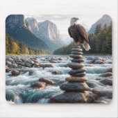 Bald Eagle on Stone Cairn Mousepad (Vorne)