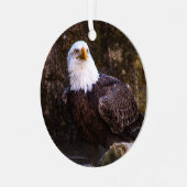 Bald Eagle Ornament Aus Metall (Vorderseite links)
