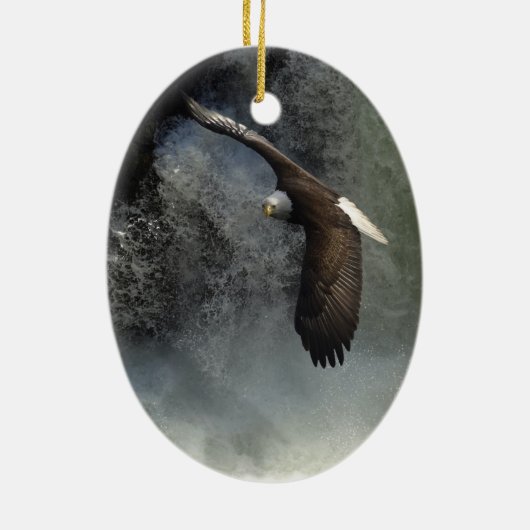 Bald Eagle Ornaments Keramikornament (Hinten)