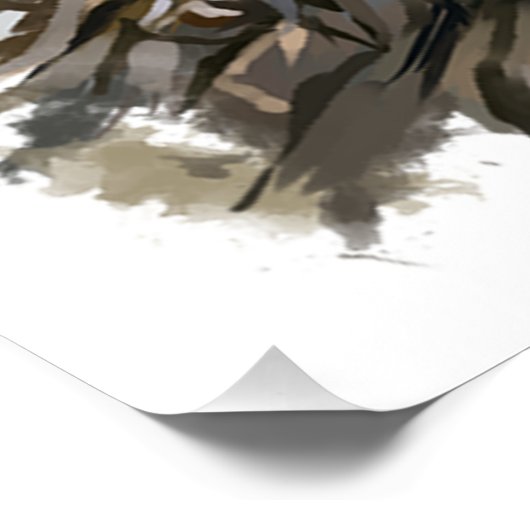 Bald Eagle Painting Poster (Ecke)