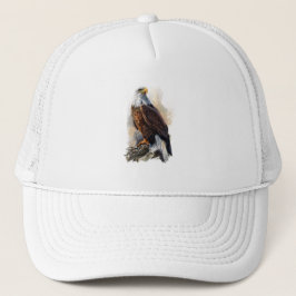 Bald Eagle Painting Trucker Hat Truckerkappe