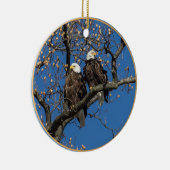 Bald Eagle Pair Keramikornament (Rechts)
