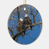 Bald Eagle Pair Keramikornament (Links)