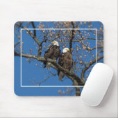 Bald Eagle Pair Mousepad (Mit Mouse)