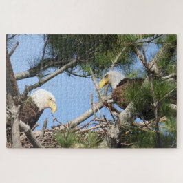 Bald Eagle Pair neigt zum Nest Puzzle