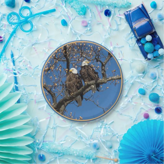 Bald Eagle Pair Pappteller (Party)