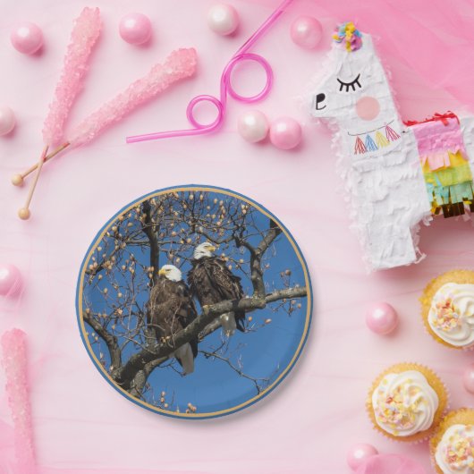 Bald Eagle Pair Pappteller (Party)