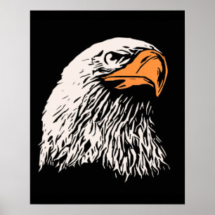 Bald Eagle Patriotic Poster