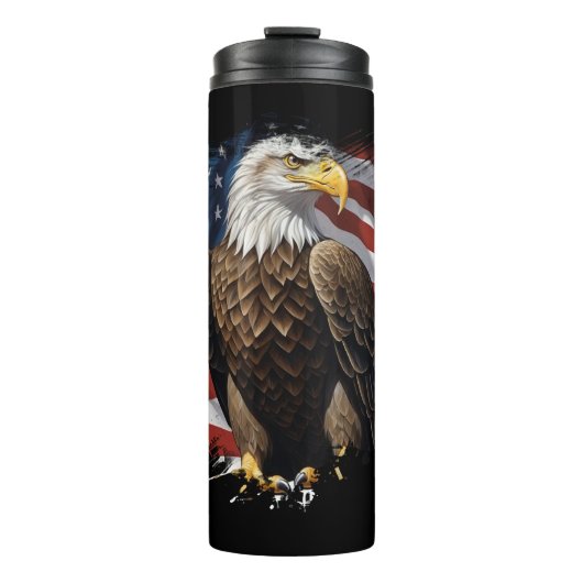 *~* Bald EAGLE Patriotic We The People AP16 Flag Thermosbecher (Vorderseite)