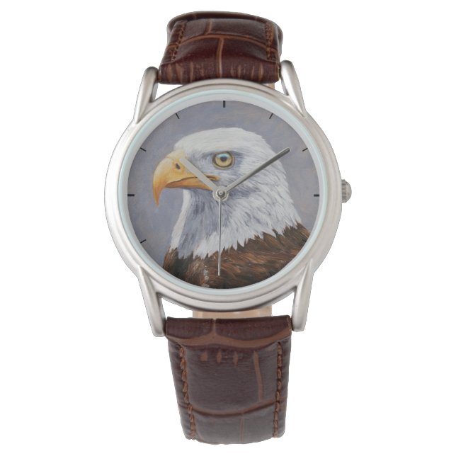 Bald Eagle Portrait Armbanduhr (Vorderseite)