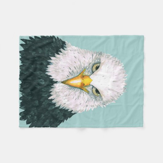 Bald Eagle Portrait Fleecedecke (Vorderseite (Horizontal))