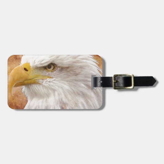 Bald Eagle Portrait Gepäckanhänger (Vorderseite horizontal)
